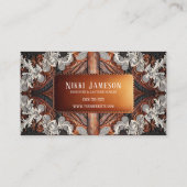 カラー数々のレザー&レースルック素朴カスタム 名刺 (裏面)