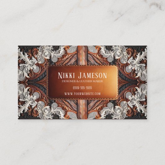 カラー数々のレザー&レースルック素朴カスタム 名刺 (裏面)