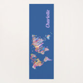 カラー数々のワールドマップ ヨガマット (裏面)