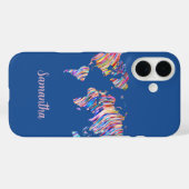 カラー数々のワールドマップ Case-Mate iPhoneケース (裏面 (横))