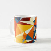 カラー数々の三角形のネット コーヒーマグカップ (正面左)