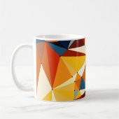 カラー数々の三角形のネット コーヒーマグカップ (左)