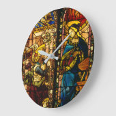 カラー数々の受胎告知 ラージ壁時計 (傾斜)
