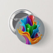 カラー数々の抽象芸術アートワーク 缶バッジ (正面&裏面)