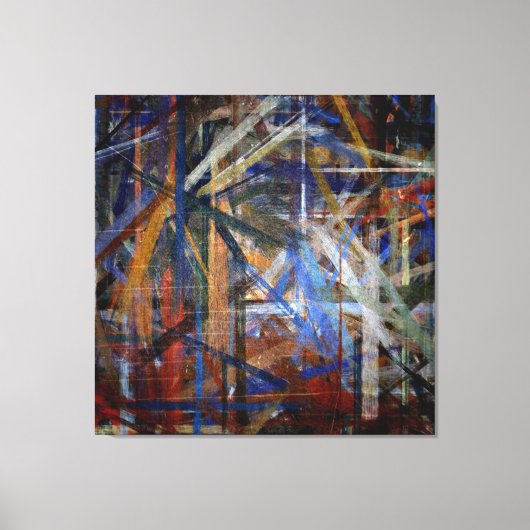 カラー数々の抽象芸術ア絵画ート2 キャンバスプリント (正面)