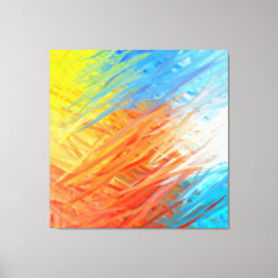 カラー数々の抽象芸術ア絵画ート4 キャンバスプリント