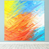 カラー数々の抽象芸術ア絵画ート4 キャンバスプリント (インサイチュ (ウッドフロア))