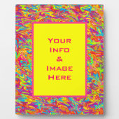 カラー数々の抽象芸術旋回フレーム フォトプラーク (正面)