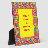 カラー数々の抽象芸術旋回フレーム フォトプラーク (側面)