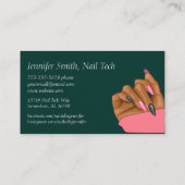 カラー数々の爪、 ネイル技術 名刺 (裏面)