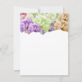 カラー数々の牡丹の返信カード 出欠カード (裏面)