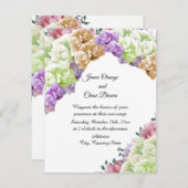 カラー数々の牡丹結婚式招待状 招待状 (正面/裏面)