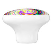 カラー数々の稲妻スパーク3スワールドアノブ セラミックノブ (側面)