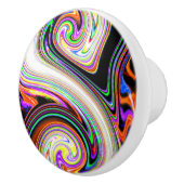 カラー数々の稲妻スパーク3スワールドアノブ セラミックノブ (右)