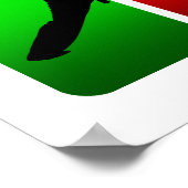 カラー数々の空手のエンブレム ポスター (角)