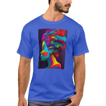 カラー数々の紙アートTシャツ