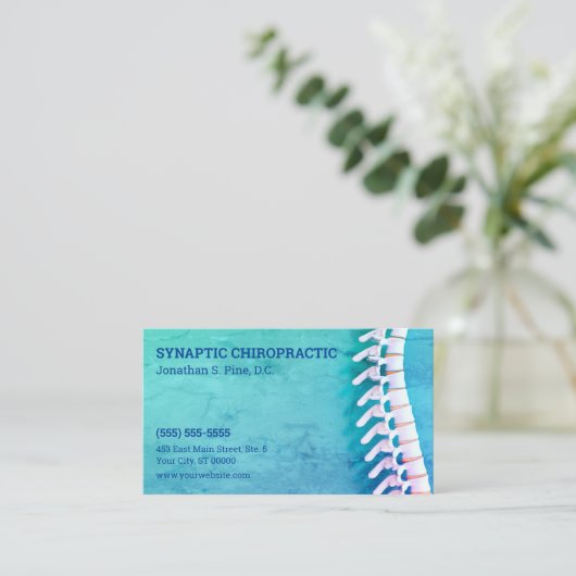 カラー数々の脊椎アートカイロプラクティックアポイントメントカード 予約カード (スタンド正面)