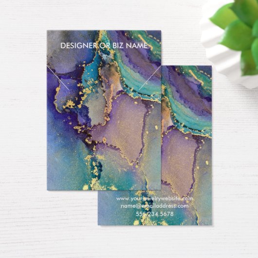 カラー数々の金ゴールド液体アートネックレスディスプレイ (デスク)