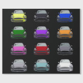 カラー数々の電気自動車SUVカーブラック ラッピングペーパー (フラット)