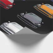 カラー数々の電気自動車SUVカーブラック ラッピングペーパー (角)