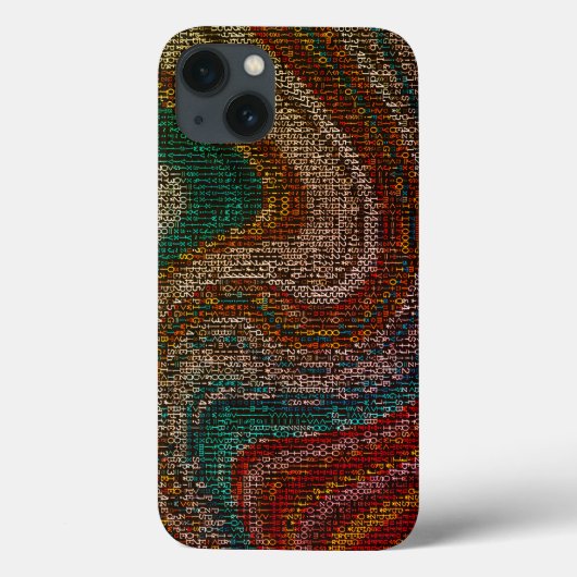 カラー旋回デジタル抽象芸術ケースメイトiPhoneケース Case-Mate iPhoneケース (裏面)