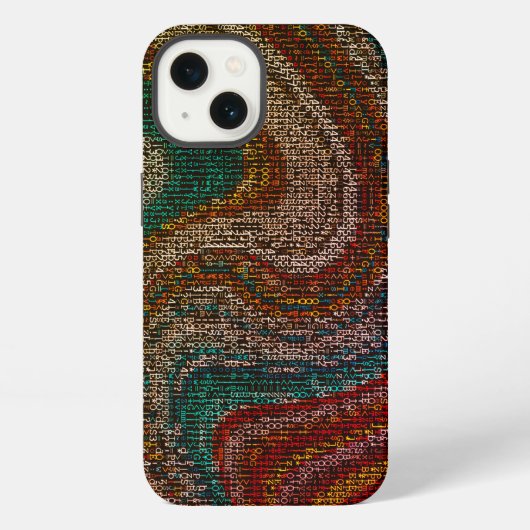 カラー旋回デジタル抽象芸術ケースメイトiPhoneケース iPhoneケース (裏面)