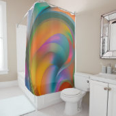 カラー旋回抽象芸術シャワーカーテン シャワーカーテン (インサイチュ)