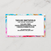 カラー旋回抽象芸術水カラーパターン 名刺 (裏面)