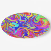 カラー旋回紙プレート ペーパープレート (アングル)