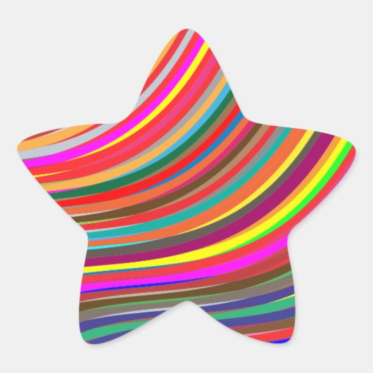 カラー星明るいステッカー 星シール (正面)