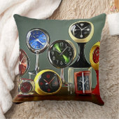 カラー時計枕 クッション (ブランケット)
