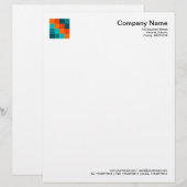 カラー正方形01 レターヘッド (正面/裏面)