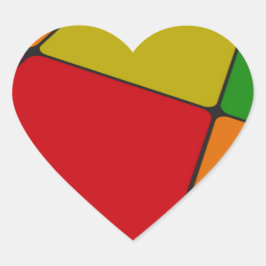 カラー正方形 ハートシール