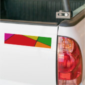 カラー正方形 バンパーステッカー (トラック上)