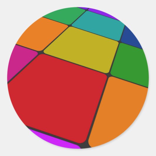 カラー正方形 ラウンドシール (正面)