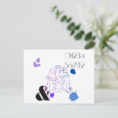 カラー水カラーTouchの(ばちゃばちゃ)跳ねる ポストカード (スタンド正面)