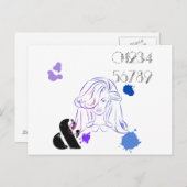 カラー水カラーTouchの(ばちゃばちゃ)跳ねる ポストカード (正面/裏面)