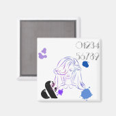 カラー水カラーTouchの（ばちゃばちゃ）跳ねる マグネット (正面/裏面)