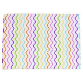 カラー波おもしろい紙パーティー抱き枕 ラージペーパーバッグ (正面)