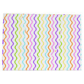 カラー波おもしろい紙パーティー抱き枕 ラージペーパーバッグ (裏面)