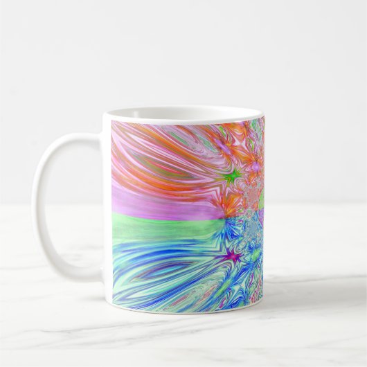 カラー波マグカップ コーヒーマグカップ (左)