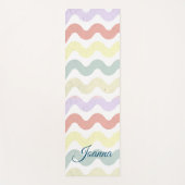 カラー波（パステル） ヨガマット (正面)