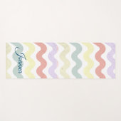 カラー波（パステル） ヨガマット (正面(横))