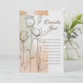 カラー洗浄フローラ結婚式招待状 招待状 (スタンド正面)