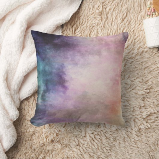 カラー洗浄水彩絵画設計モダン抽象芸術 クッション (ブランケット)