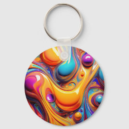 カラー流体バブル キーホルダー
