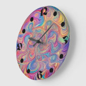 カラー渦巻き時計 ラージ壁時計 (傾斜)