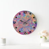 カラー渦巻き時計 ラージ壁時計 (ホーム)