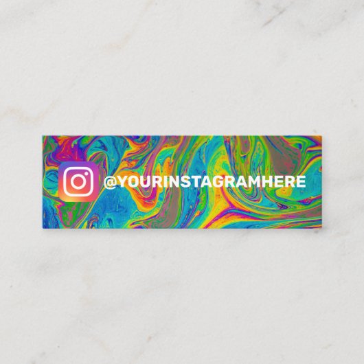 カラー渦水カラーのパタ絵画ーンインスタグラム スキニー名刺 (正面)