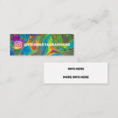 カラー渦水カラーのパタ絵画ーンインスタグラム スキニー名刺 (正面/裏面)